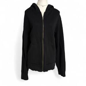 Pact black zip up hoodie Size XL 100% Organic Cotton Natural Orangic Fibers